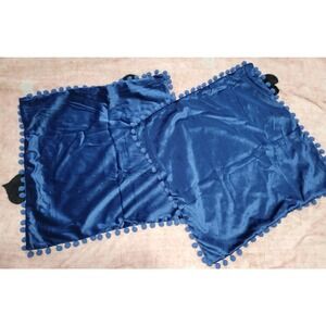 Set of 2 decorative navy blue Pillow cases